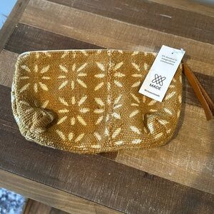 NEW! Mustard color cosmetic bag.